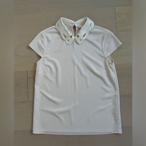 Ted Baker Light pink blouse with white lace collar